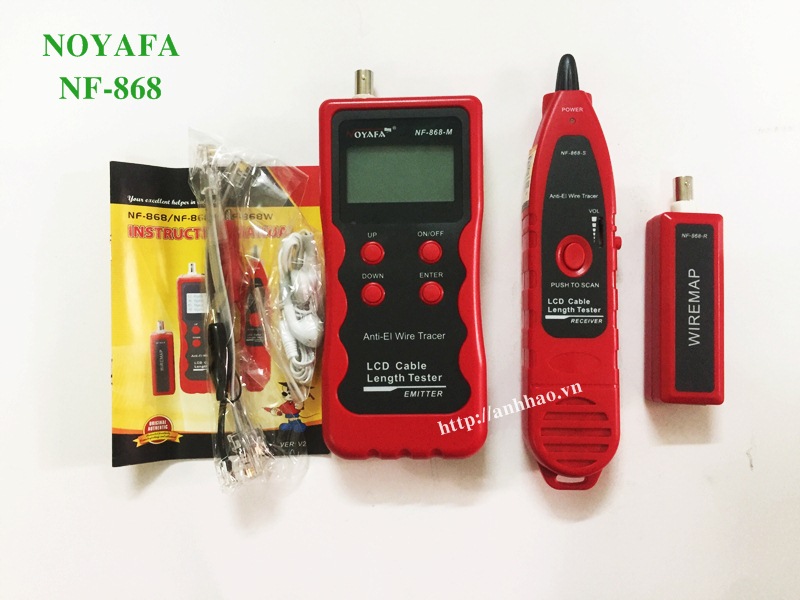 Máy test dây mạng NF868, Máy  dò dây mạng cao cấp NF868 chính hãng Noyafa